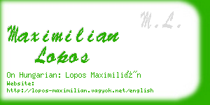 maximilian lopos business card